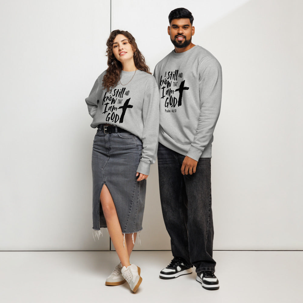Be Still and Know Sweatshirt – Psalm 46:10 Christian Unisex Crewneck (FREE SHIPPING)
