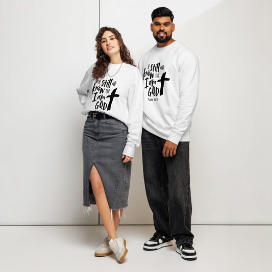 Be Still and Know Sweatshirt – Psalm 46:10 Christian Unisex Crewneck (FREE SHIPPING)